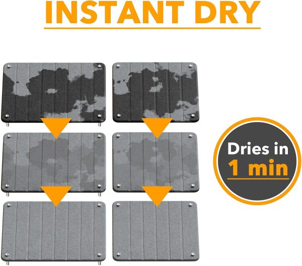 SpaceAid 2 Pack Stone Dish Drying Mats for Kitchen Counter, Expandable Absorbent Rack Dish Pad, Quick Dry Diatomaceous Earth Dishes Mat Tray, Absorbing Sink Stone Mat Board (Gray) - Image 10