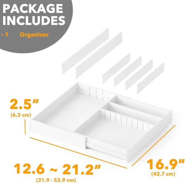 SpaceAid 2.5" High Bamboo Silverware Drawer Organizer with Labels, Kitchen Utensil Expandable Tray Holder for Flatware, Cutlery, Spoon and Knives Drawer Storage Organization (Natural) - Image 18