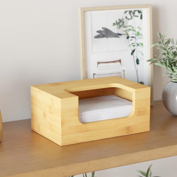 SpaceAid Dryer Sheet Holder with Opening and Labels, Laundry Softener Dryer Sheets Dispenser for Home Laundry Room Farmhouse Decor, Organization and Storage, Bamboo Box Container Organizer - Image 6